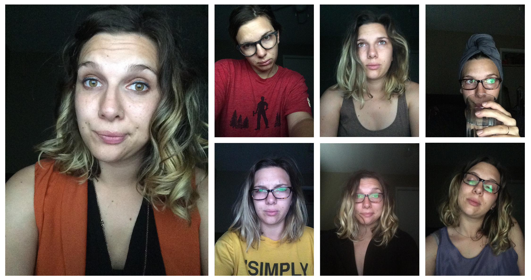 These are some really attractive selfies I took last year right before I launched this blog &nbsp;while&nbsp;I was still working my full-time job as a writer/photographer at a nonprofit. These are all taken either late at night or early in the morni…